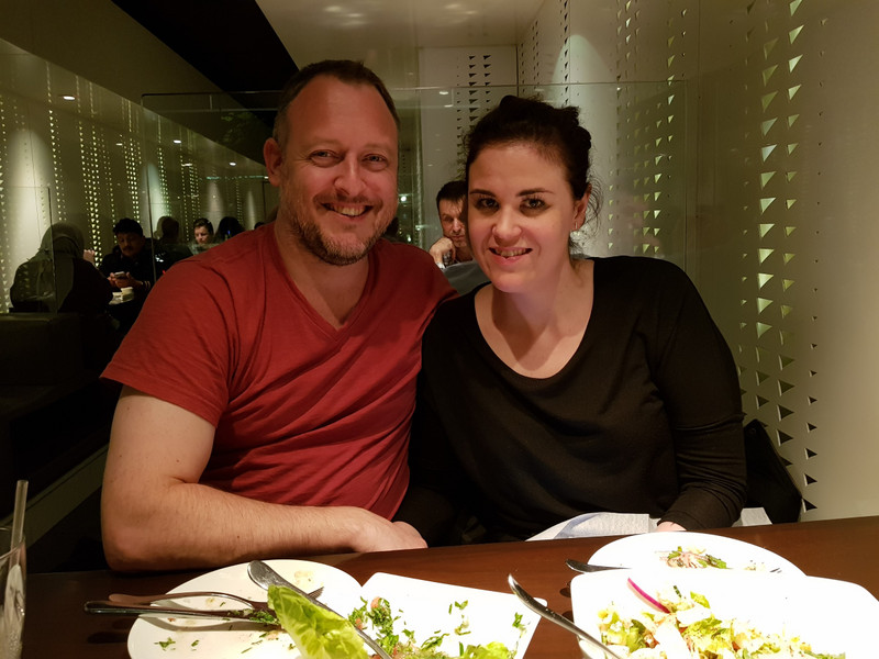 Renee & Adam at dinner at Naya
