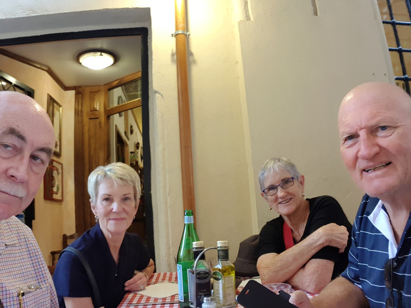 At lunch in rome