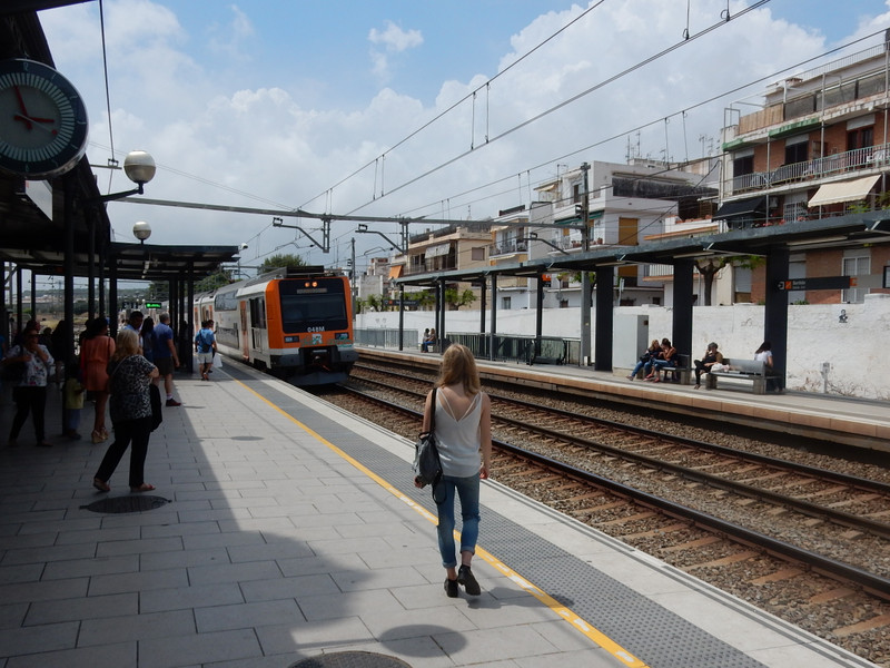 The homeward train to Barcelona Sants
