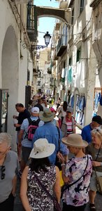Lots of tourists - narrow streets -Amalfi