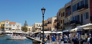 Venetian Harbour restaurants and promenade