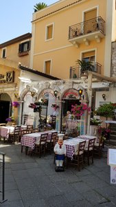 A colourful Italian restaurant