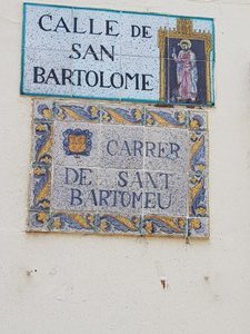 Street signage in Sitges
