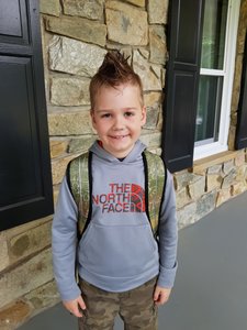 Crazy hair day at school