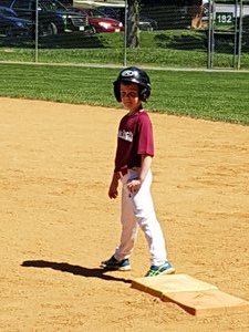 Ready to run off first base