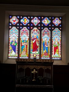Stained Glass window in the church