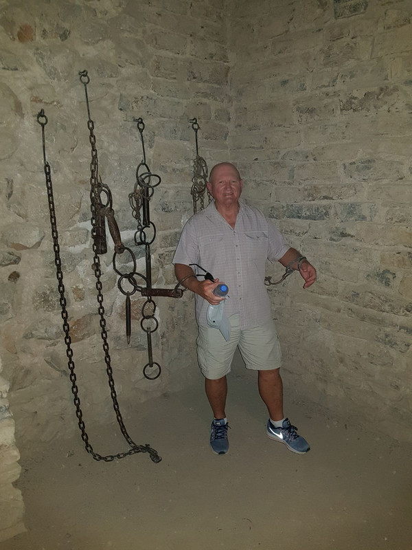 Graeme in chains inthe Fort Jail