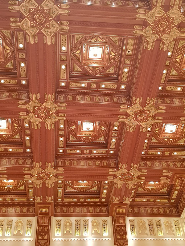 Detail on the ceiling of the foyer