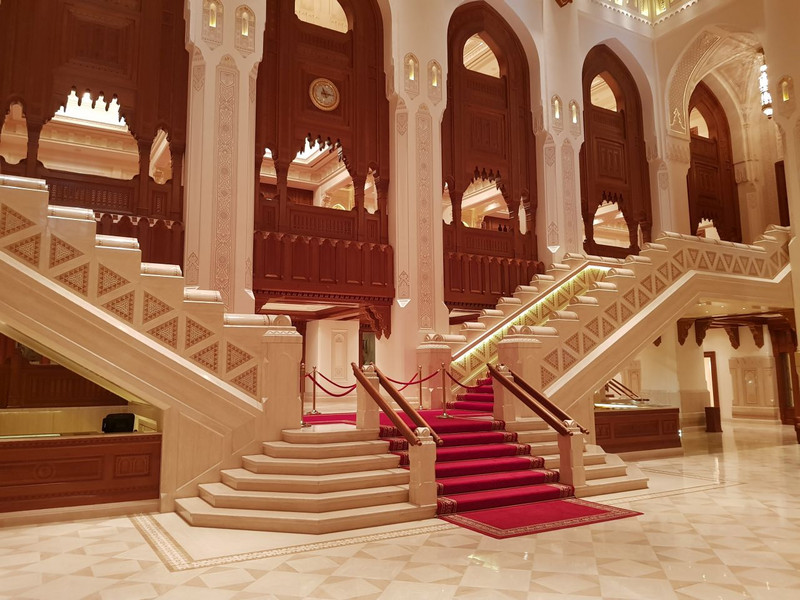 The very grand staircase in the foyer