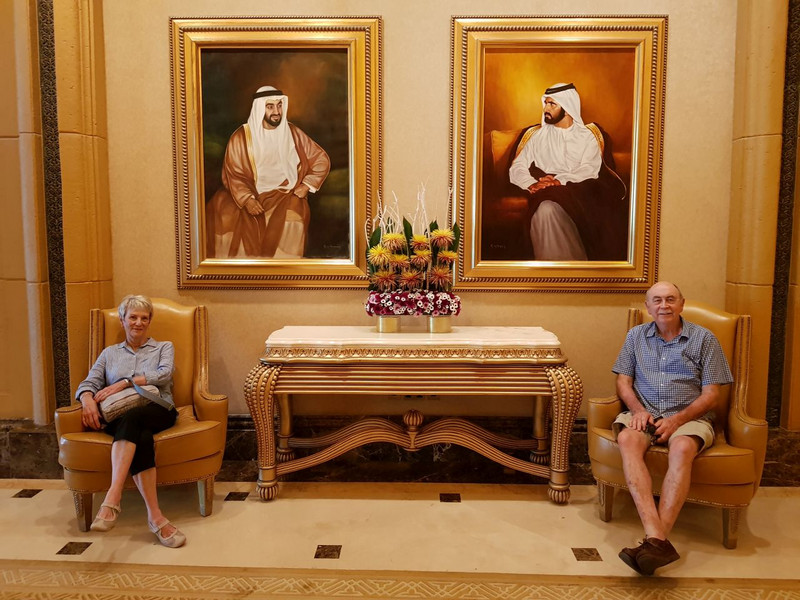 Just relaxing at the Emirates Palace Hotel