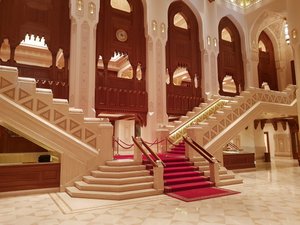 The very grand staircase in the foyer