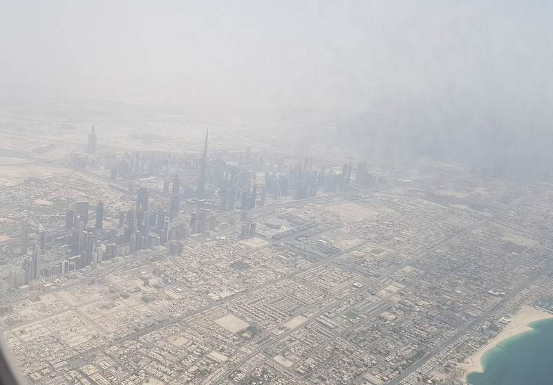 First view of a very dusty Dubai