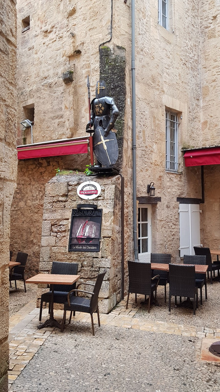 Downtown Sarlat - Sunday night 6 - interesting entrance to a restaurant