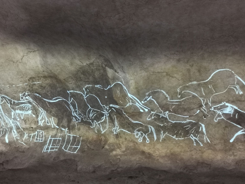 Cave Paintings 2 - with superimposed laser outlines