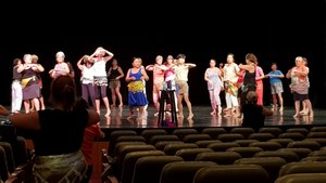 Belly dance class in the Theatre
