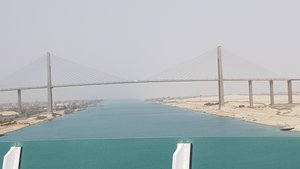 Approaching Al Salam Bridge