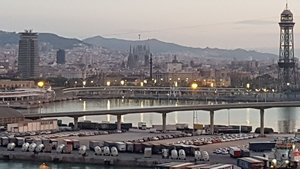 Barcelona City with Sagrada Familia in the background