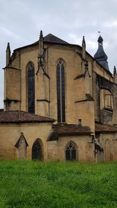 Downtown Sarlat - Sunday night 9 - back end of the Cathedral