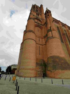 Basilica Cathedral of St Cecile in Albi 4 - the soaring walls