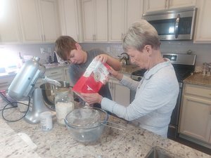 Baking Ginger Biscuits - Isaac & Roz 1