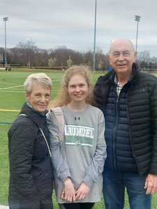 Sophie with Grandma and Grandad at Bocce