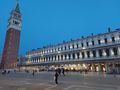 Venice 51 - 9pm in St Marks - light on for visitors