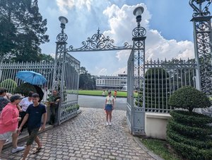 94 GAtes to Reunification Palce - formerly known as the Presidential Palace.  These were the gates that were damaged by the NVA tank in 1975
