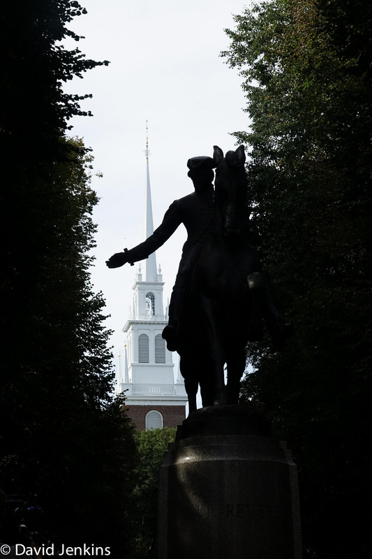 Paul Revere statue at the Old North Church