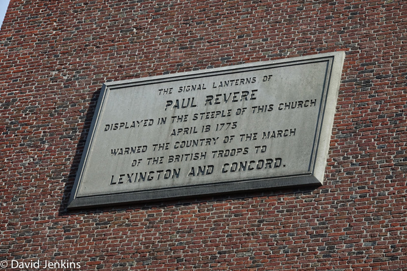 Plaque on the Old North Church