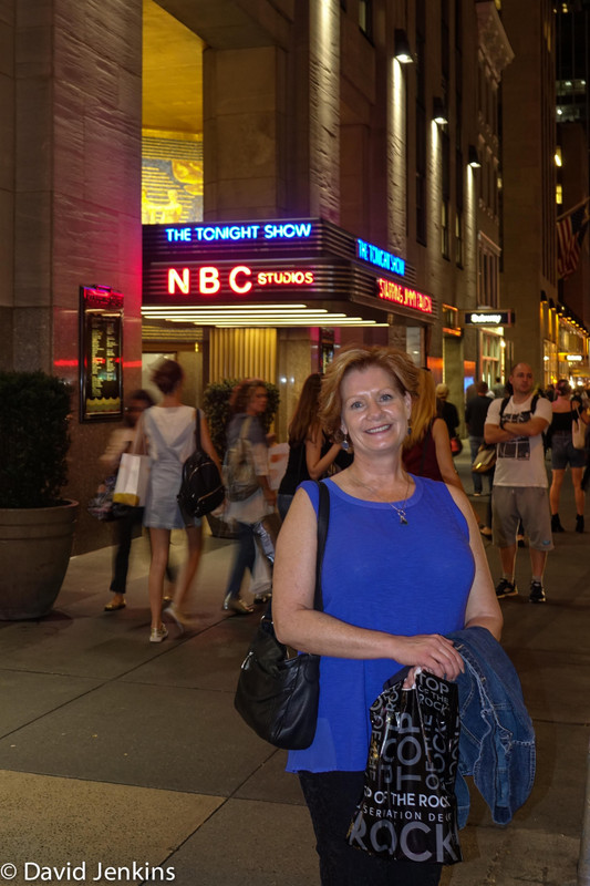 Outside NBC Studios after the show