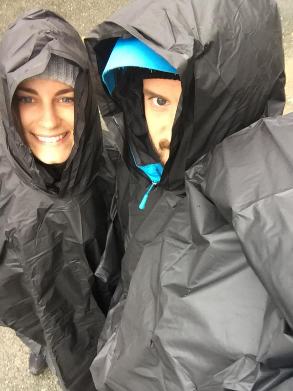 Trying to stay dry in Abel Tasman