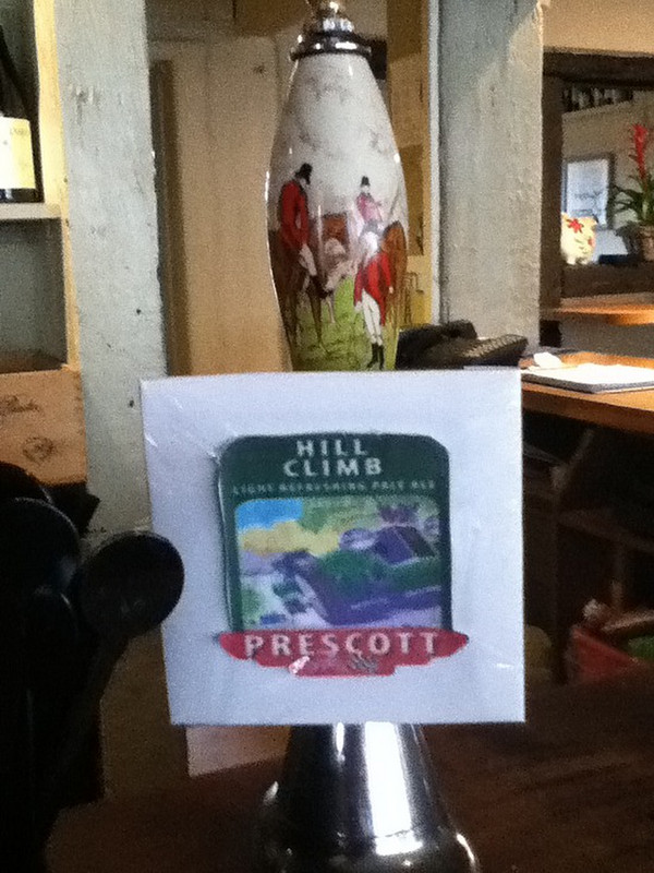 My well deserved ale....Hill Climb!
