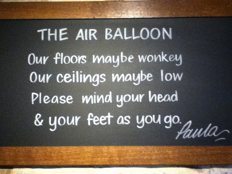 Sign at the lunchtime restaurant!