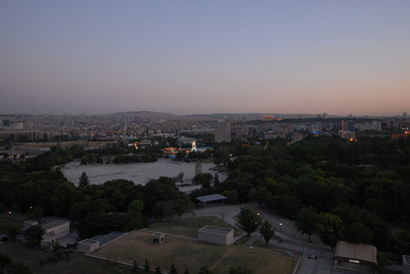 Ankara from our balcony at sunset