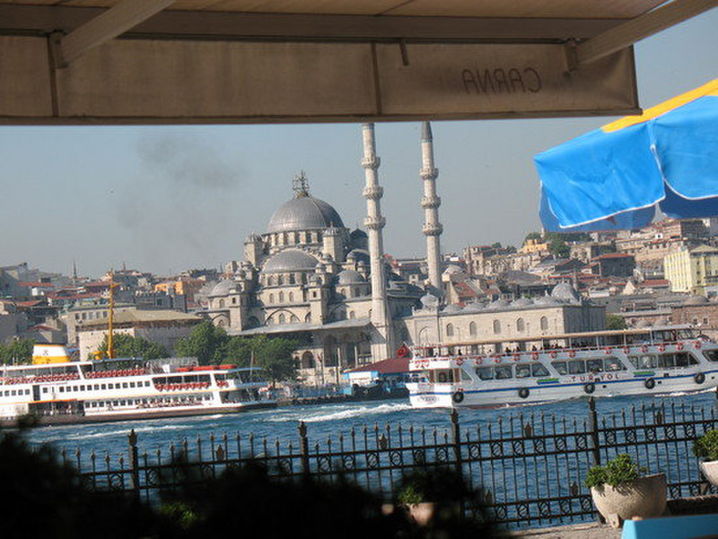 View of Istanbul from breakfast cafe