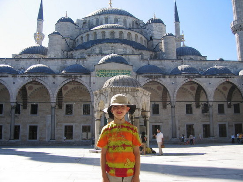 Alex with Blue Mosque