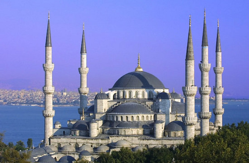 Blue mosque areal view