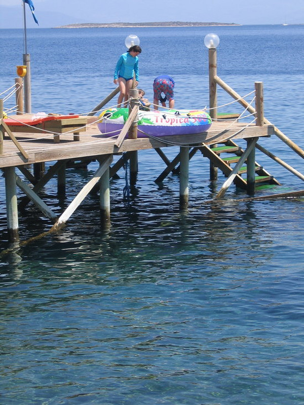Swimming pier at local beach