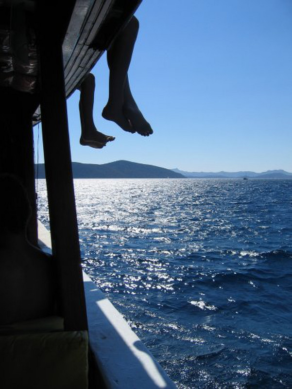 Happy feet on Bodrum boat trip