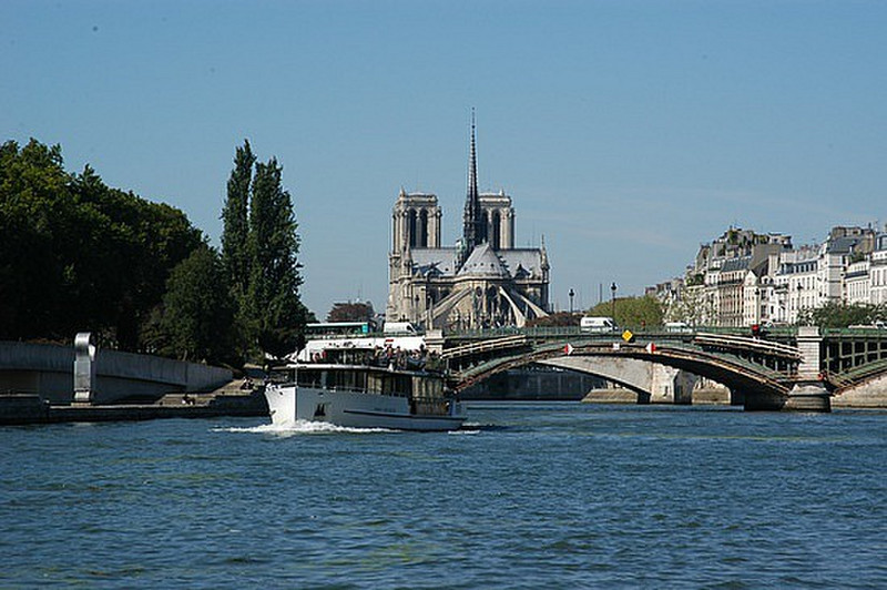 View of Notre Dame from the tour boat