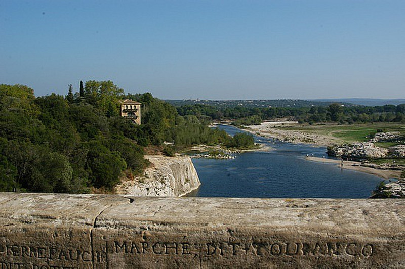 View from Pont du Gard