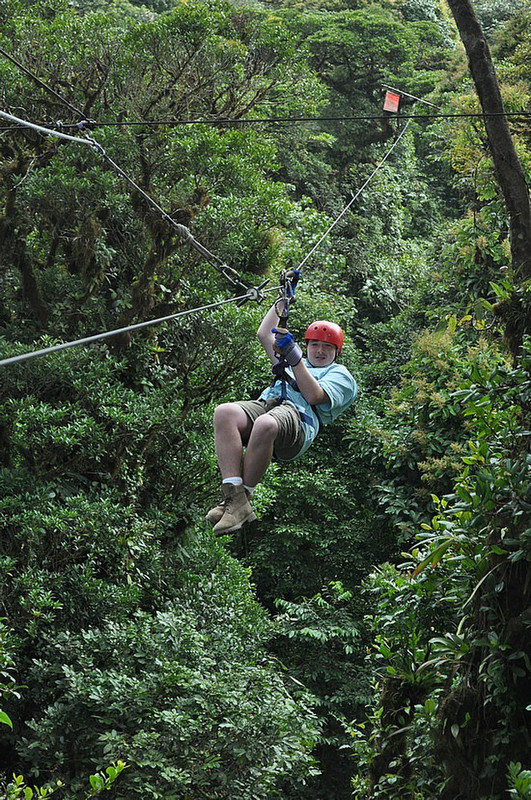 Mike on the zip line