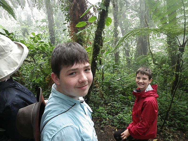 Josh and Alex in the Cloud forest