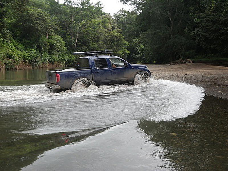 How a car traverses the river