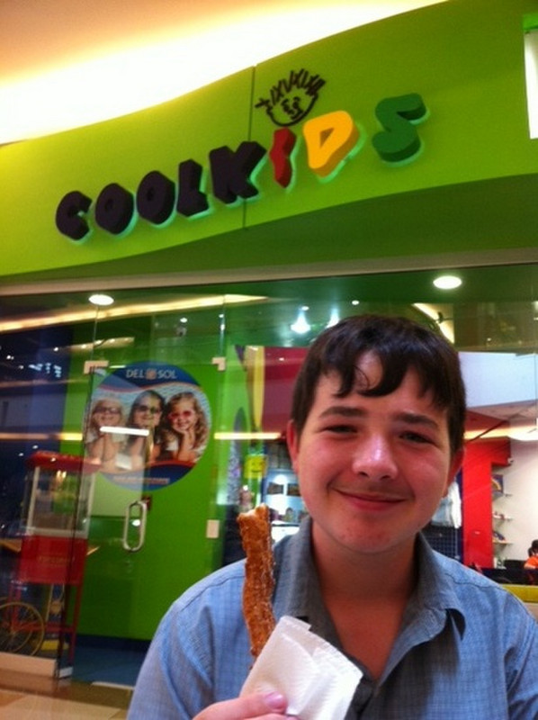 Cool kid eating a churro