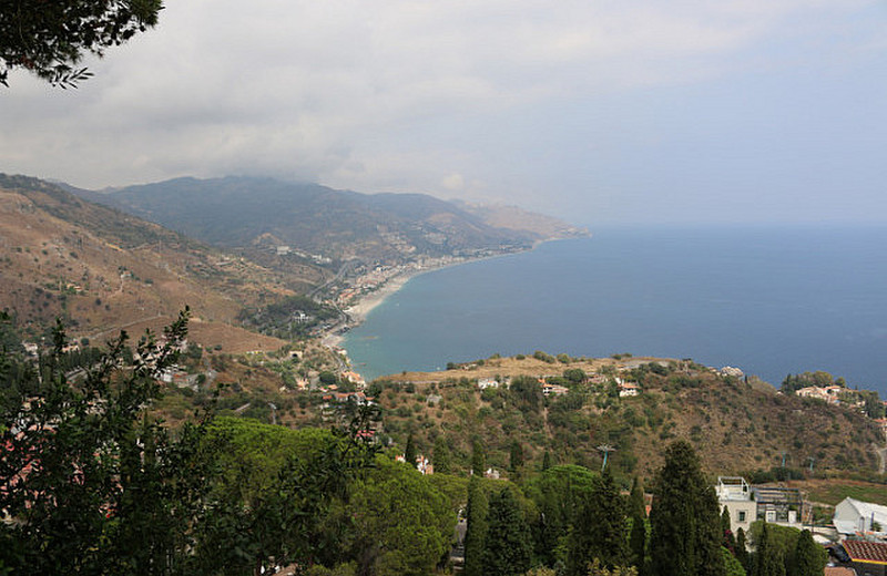 View from near the top of Taormina