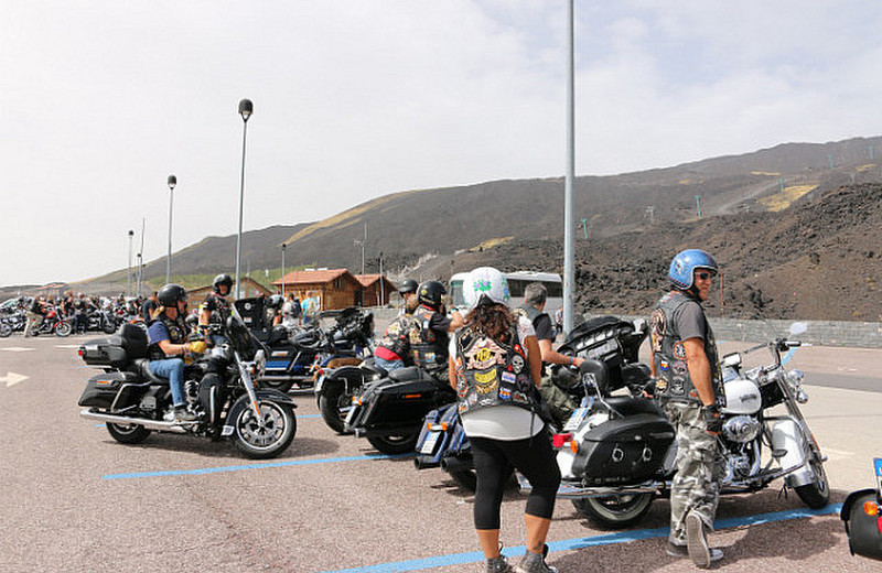 Harley group at Mt Etna