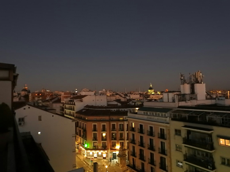 Calle Toledo from our terrace at night