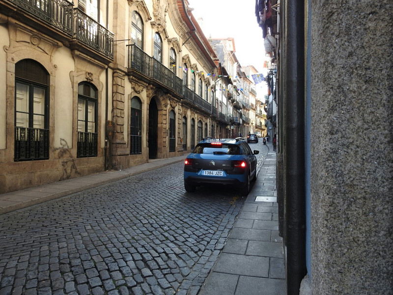 Our Citroen outside the Belomonte Guesthouse in Porto