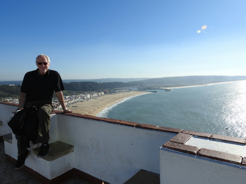 One end of the Nazare beach